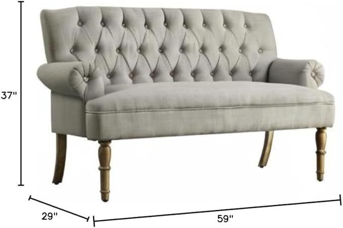 Rosevera Celino Loveseat Sofas for Living Room Loveseat Couch for Living Room Couch in a Box Sofa para Sala Love Seats Furniture Sofa in a Box Long Couches for Living Room SetteeLinenDove Gray