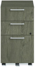 Alera Seville Series Mobile Pedestal Left/Right 3-Drawer: Box/Box/File Legal Walnut 15 x 18 x 27