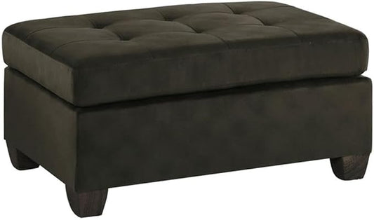 Homelegance Emilio Fabric Accent Ottoman - Chocolate