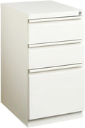 Pemberly Row 3 Drawers 27.75 Vertical White Metal Filing Cabinet Lockable Pre-Assembled Stationary Letter Size for Home Office