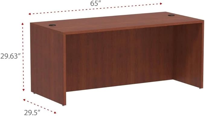 Alera Valencia Series 66 by 30 by 29-1/2-Inch Desk Shell Medium Cherry