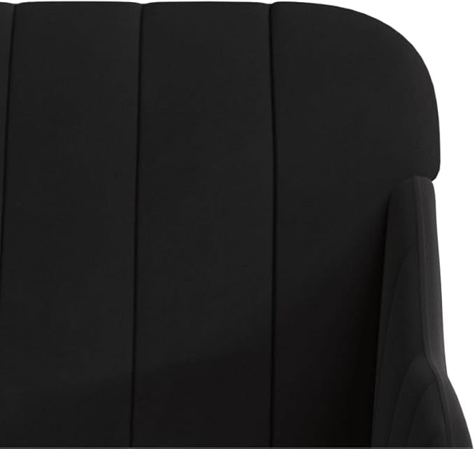 Modern Black Velvet Loveseat Bench Two Seater with Adjustable Armrests Soft Velvet Upholstery and Sleek Metal Frame for Living Room Bedroom Compact Sofa Bench for Small