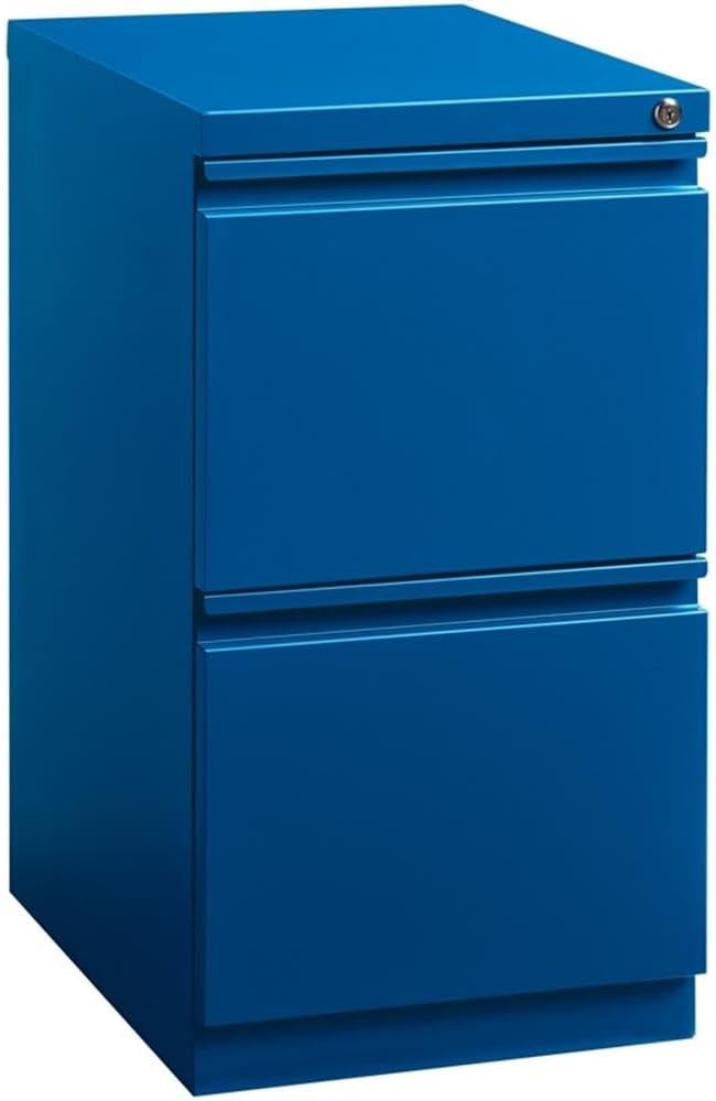 Hirsh Industries 20 Deep 2 Drawer Mobile File Cabinet File in Blue