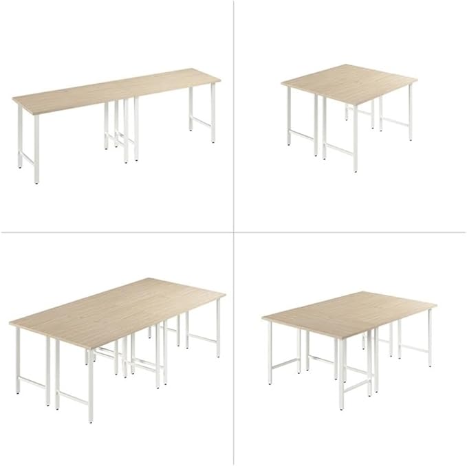Bush Business Furniture Hustle 48W x 24D Computer Desk with Metal Legs in Natural Elm Modular Office Table for Home and Professional Workspace