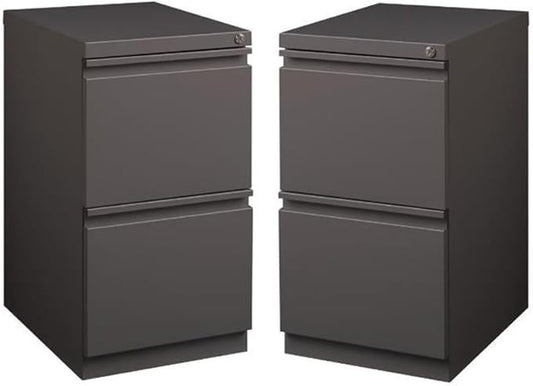Home Square Mobile Pedestal 2-Drawer Filing Cabinet Set in Espresso