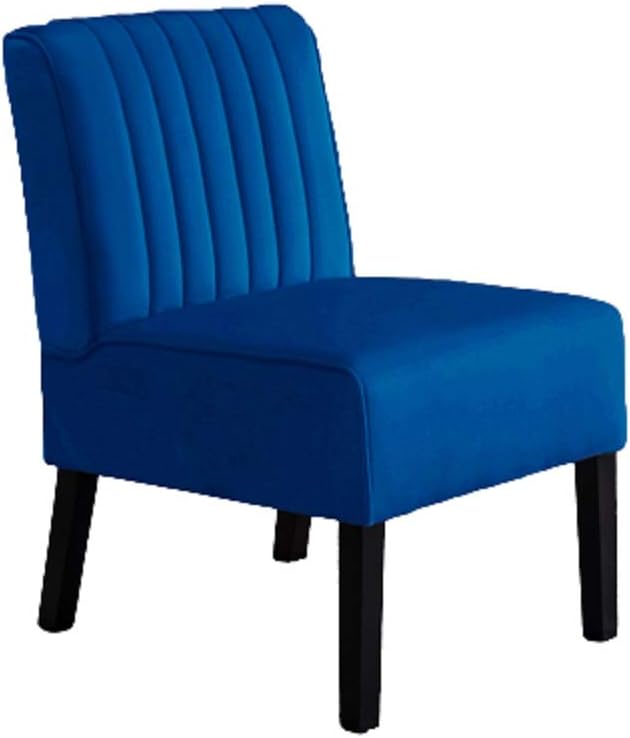 Reese Mid Century Modern Accent Chairs Set of 2 with Minimalist Design Elegant Velvet Upholstery and Solid Wood Legs Ideal for Living Room or Bedroom Dark Blue