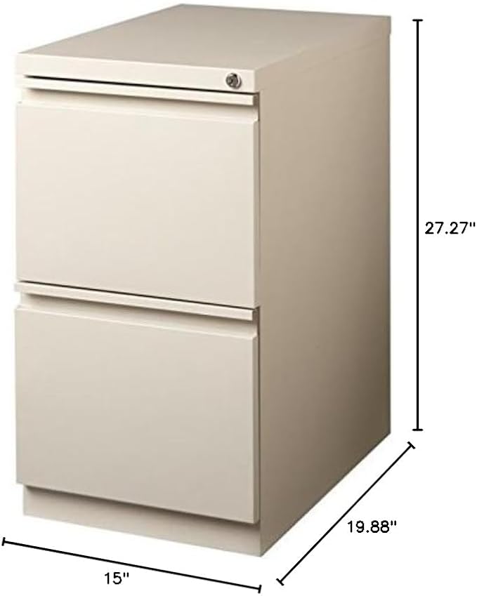 Hirsh Industries 20 Deep 2 Drawer Mobile File Cabinet File in Putty
