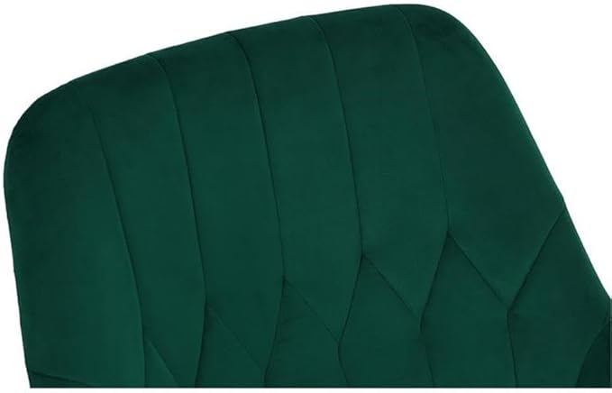 LuxenHome Modern Accent Velvet Chairs Upholstered Green Rocking Chair Dining Chairs Single Sofa Arm Chair for Living Room Bedroom Leisure Lounge Chairs with Metal Stand
