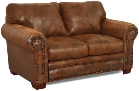 American Furniture Classics Microfiber Buckskin Loveseat in Brown