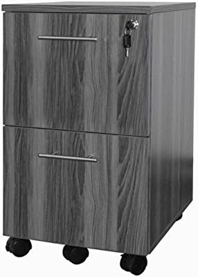Mayline Office Pedestal Filing Cabinets in Gray Steel (Set of 2)