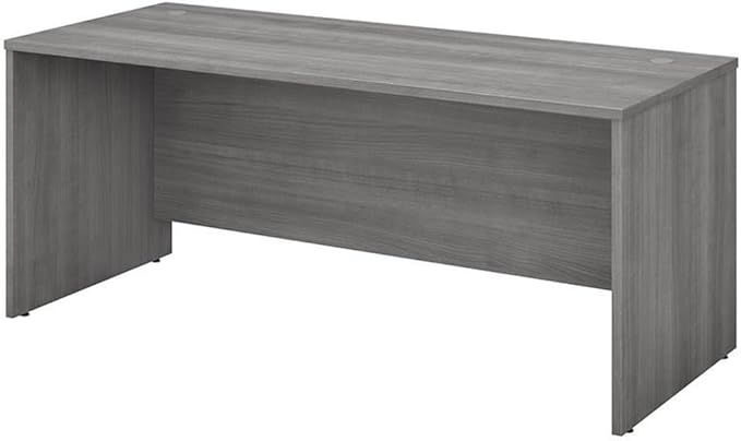 Bush Business Furniture Studio C 72W Computer Desk with Wire Management and Modesty Panel in Platinum Gray Professional Table for Home Office and Corporate Office