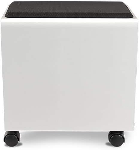 Narrow 2-Drawer File Cabinet with Seat Rolling (White) by Uplift Desk