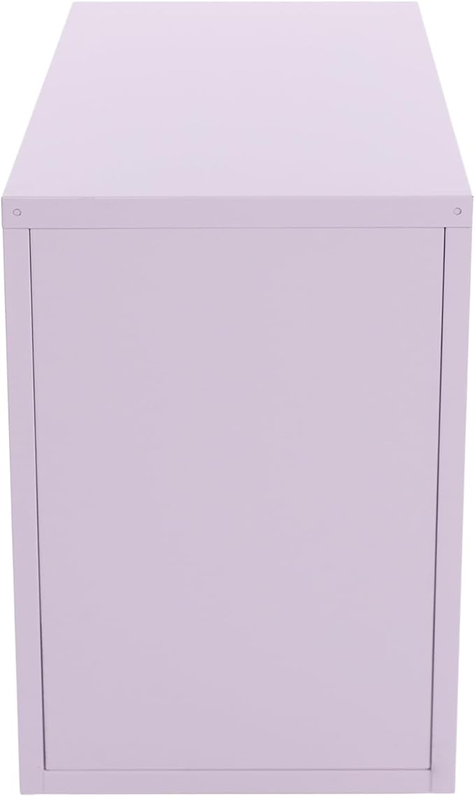 File Cabinet 3 Drawer Filing Cabinet with Wheels Metal Under Desk Storage Cabinet for Home Office Commercial Hanging File Folders Organizer for Letter/A4 Size(Purple)
