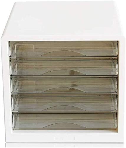 File Cabinet Comfortable Pull-in Design Large Storage Space File Cabinet Data Storage Boxes (White One Size)