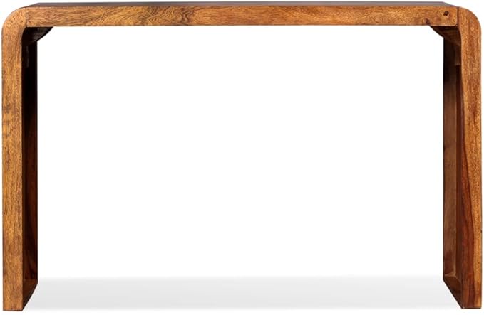 Sideboard Desk Honey Brown Solid Sheesham Wood Table for Home Office Writing Study Computer Living Spaces (47.2 x 19.7 in)