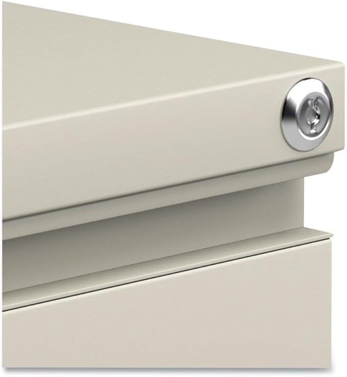 Alera PBBBFPY Three-Drawer Metal Pedestal File with Full-Length Pull 14 7/8w x 19 1/8d Putty