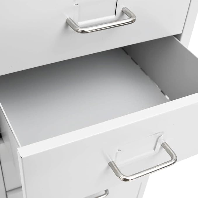 ELEFOCUS Furniture-Sets-Mobile File Cabinet White 28x41x109 cm Metal(Color:Default)