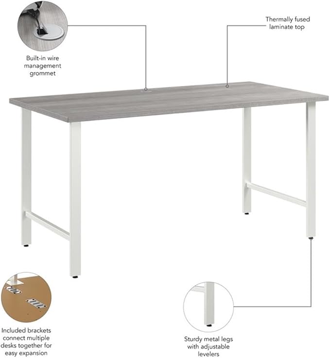 Bush Business Furniture Series C 72W Credenza Desk in Hansen Cherry Large Computer Table for Home and Professional Office