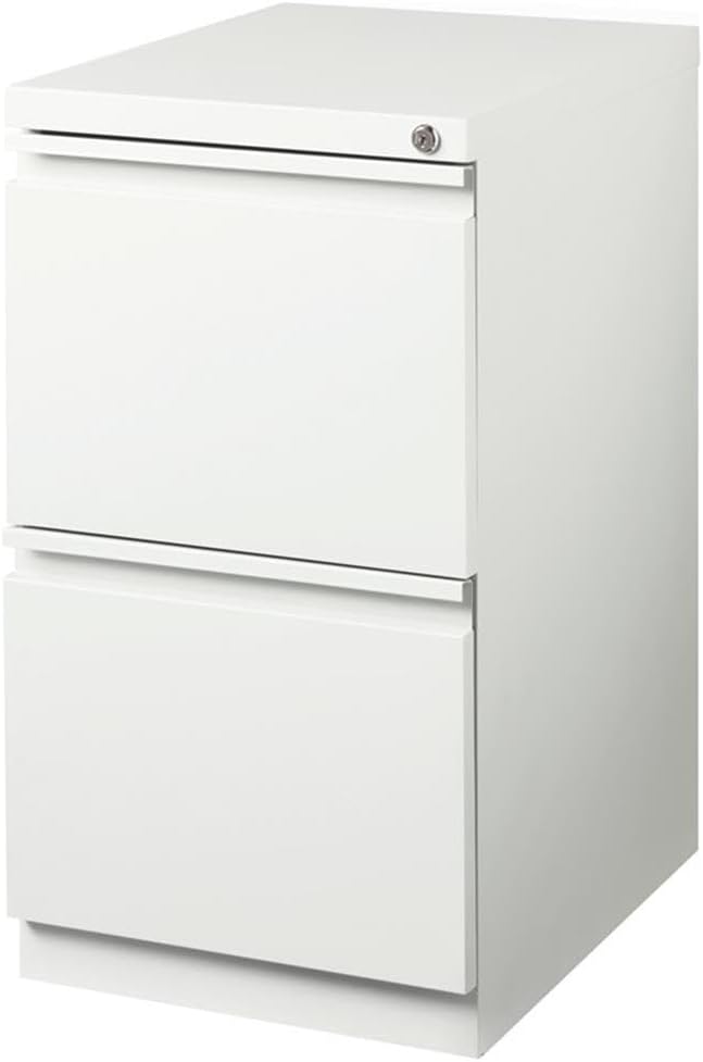 Hirsh Industries 20 Deep 2 Drawer Mobile File Cabinet File in White