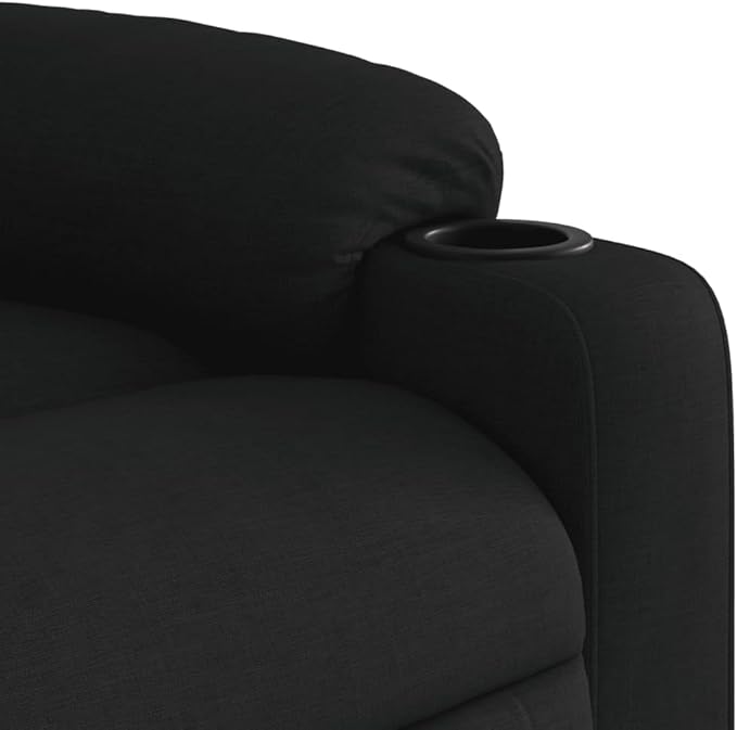 Massage Recliner Chair Manual Recliner Chair with Massage Single Sofa Home Theater Seating Comfy Living Room Single Sofa Chair Black Fabric-31