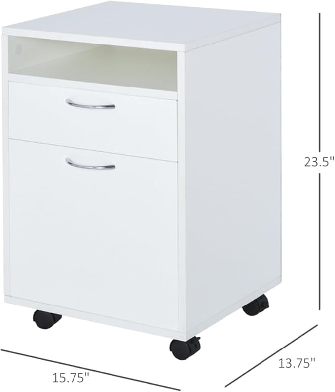 Modern File Cabinet with Drawers for Office Storage – Compact Vertical Filing Cabinet with Smooth-Gliding Metal Slides and Sturdy Particle Board Construction