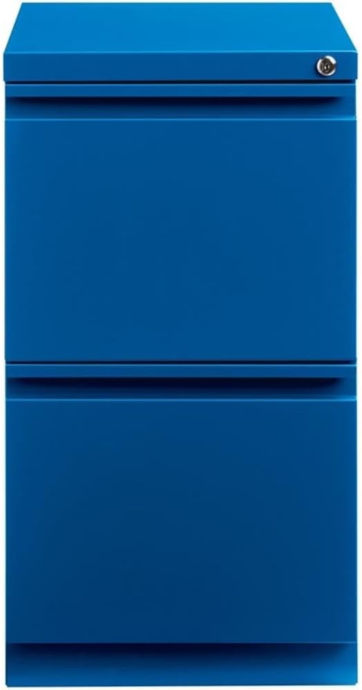 Hirsh Industries 20 Deep 2 Drawer Mobile File Cabinet File in Blue