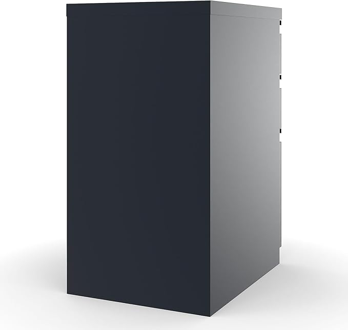 STAPLES 3-Drawer Vertical File Cabinet Letter Size Documents Lockable 19.88 D x 15 W x 27.75 H Black