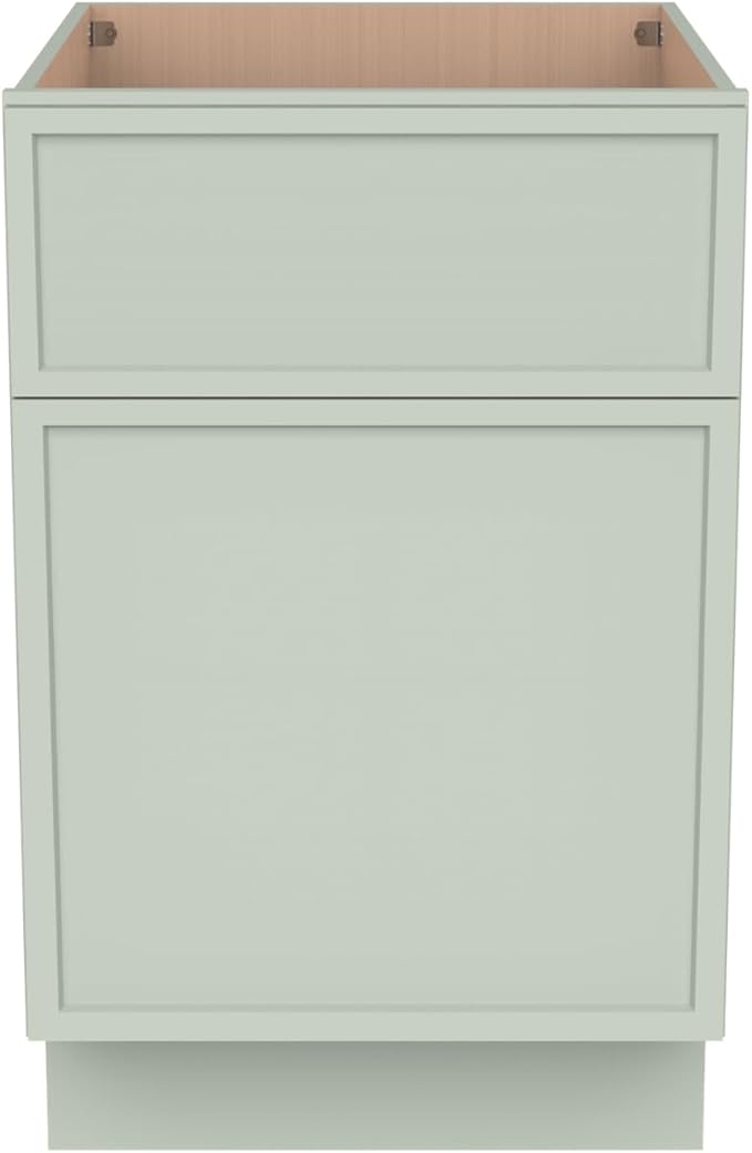 RTA Solid Wood File Cabinet with 2 Drawers Desk Under-Table Wooden File Cabinet Suitable for Bedside or Freestanding File Storage Cabinet (Jade Green 18 W × 21 D × 29.5 H)