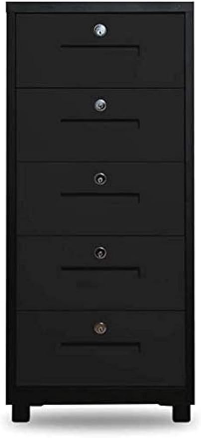Metal File Cabinet with Lock | Floor-Standing Home Office Storage Solution(Black)