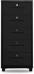 Metal File Cabinet with Lock | Floor-Standing Home Office Storage Solution(Black)