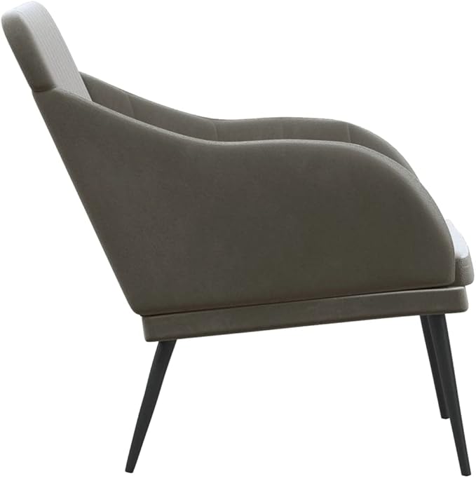 Dark Gray Velvet Loveseat Sofa with Adjustable Armrests Modern Contemporary Fabric Upholstered Furniture for Living Room Durable Steel Frame and Plywood Medium Design
