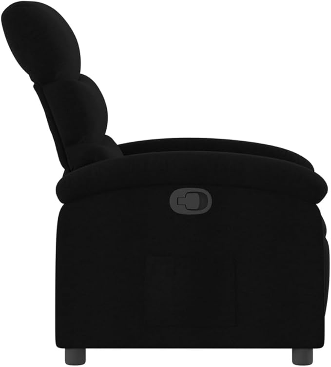 vidaXL Recliner Chair Black Fabric