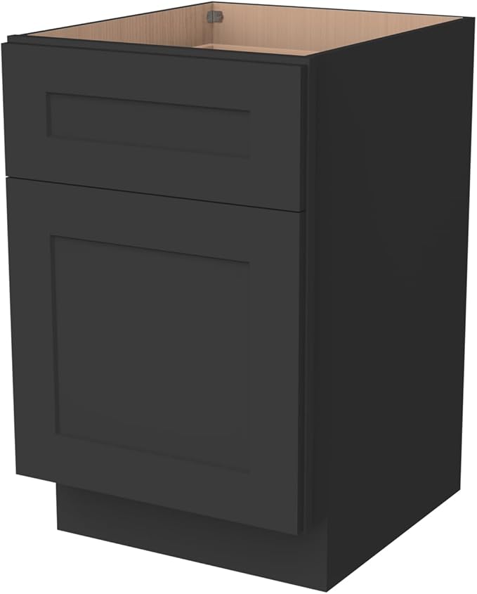 RTA Solid Wood File Drawer Cabinet Filing Cabinet Under Desk with 2 Drawers Fit Legal/Letter/Folders Sizes for Office and Study Room (Charcoal Black 18 W × 21 D × 29.5 H)