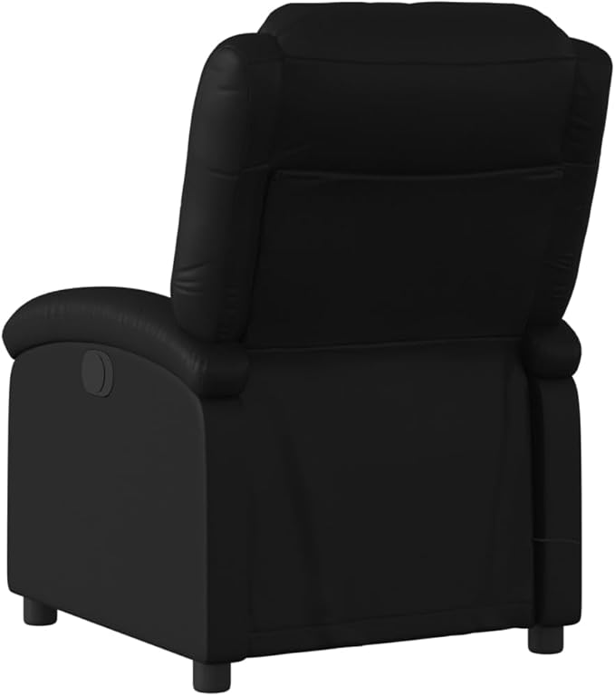 Faux Leather Massage Recliner Chair Manual Recliner Chair with Massage Single Sofa Home Theater Seating Comfy Living Room Single Sofa Chair Black Faux Leather-28