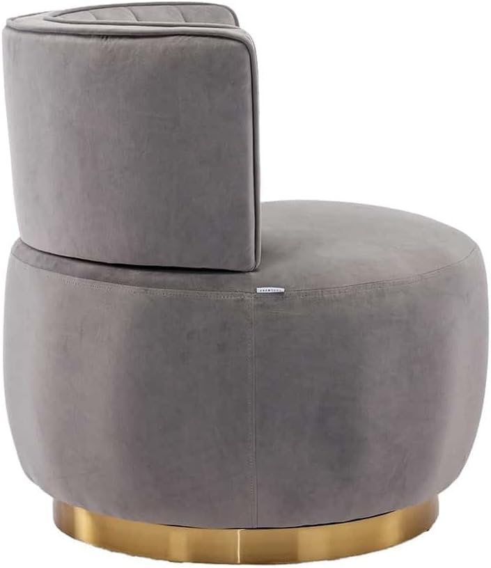 KINFFICT Velvet Swivel Accent Barrel Chair Set of 2 Mid Century Modern Arm Chair 360° Swivel Club Chairs Upholstered Comfy Single Sofa Chair Cozy Leisure Chair for Living Room Bedroom Lounge Hotel