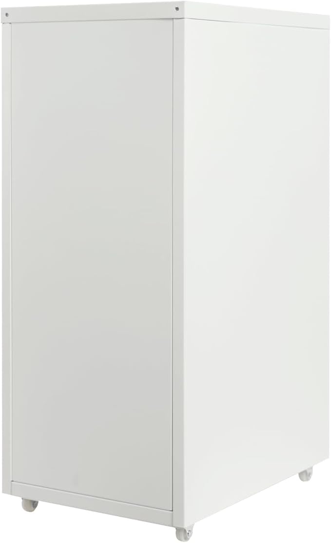 6 Drawers Mobile File Cabinet Rolling Vertical Filing Cabinet Under Desk Storage Organization 16 D x 11 W x 27 H (White)