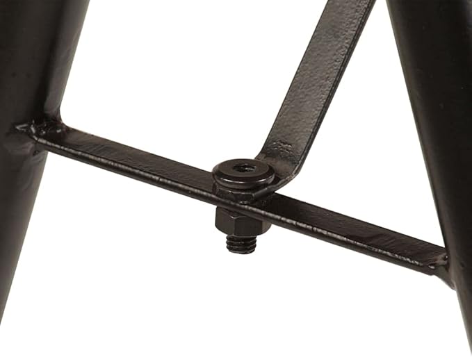 Rustic Farmhouse Writing Desk Home Office Workstation 46.5 Inch Solid Wood Study Desk Computer Table PC Laptop Stand Console Table with Metal Legs Brown