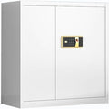 Steel Combination File Cabinet Office Fingerprint with Lock File Information Storage Cabinets Tin Cupboards(D)