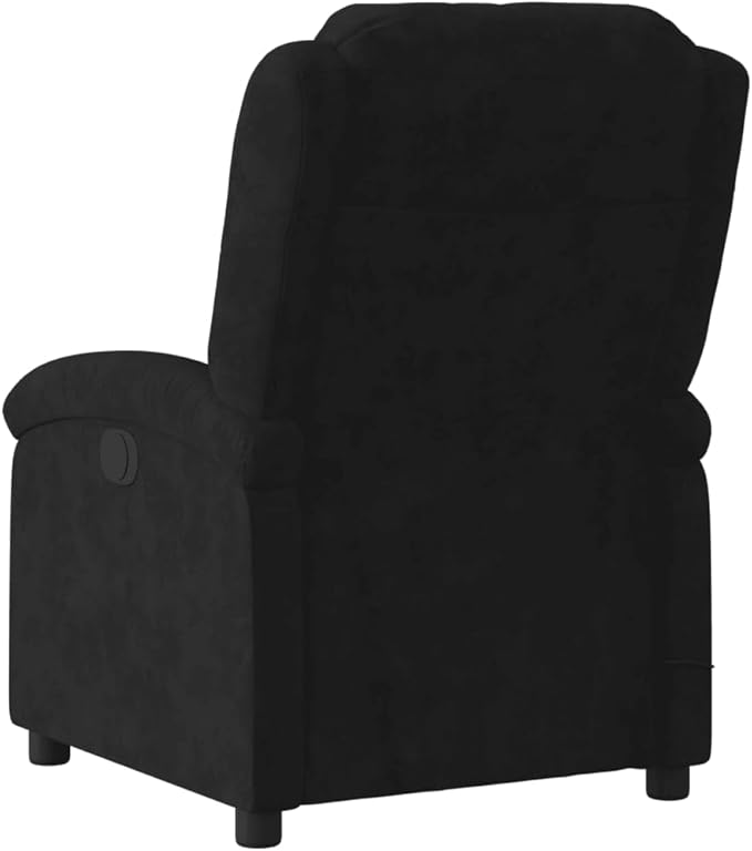 Massage Recliner Chair Manual Recliner Chair with Massage Single Sofa Home Theater Seating Comfy Living Room Single Sofa Chair Black Velvet-33