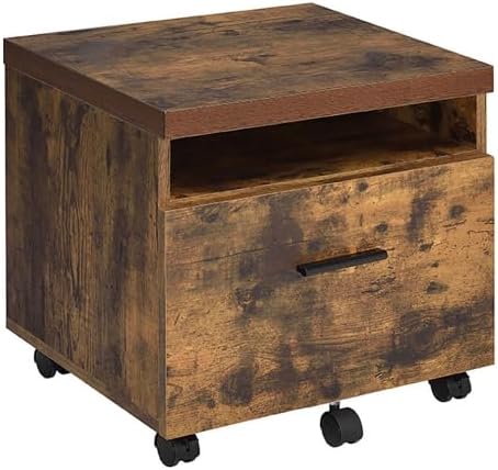 File Cabinet with Lock 2 Drawer Small Storage Cabinet OrganizerModern Filing Cabinets Under Desk Locking Drawers for Home OfficeBlackBrown