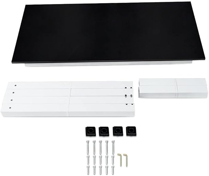 G-PLUS Computer DeskLaptop Notebook TableBedroom Sturdy Wooden Computer DeskModern Simple Style Black and White