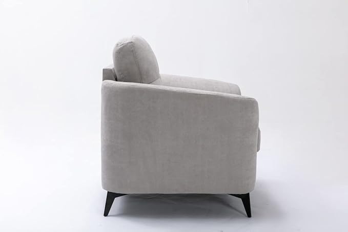 Light Gray Woven Fabric Chair 39 for a Cozy Addition to Your Living Room