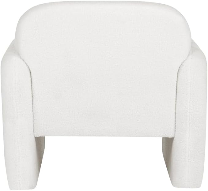 Stylish and Minimalist Teddy Fleece Single Sofa Chair with Arms and Pillow Armchair Accent Chair for Living Room Bedroom StudyGrey (Beige + Teddy)