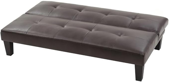 Glory Furniture Alan Faux Leather Sleeper Sofa in Cappuccino