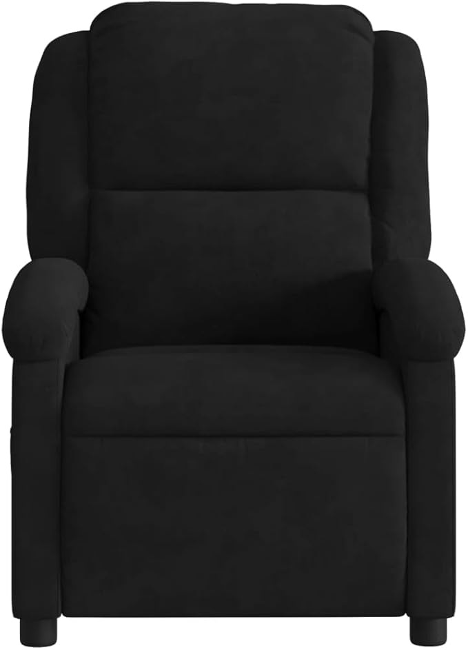 Massage Recliner Chair Manual Recliner Chair with Massage Single Sofa Home Theater Seating Comfy Living Room Single Sofa Chair Black Velvet-33