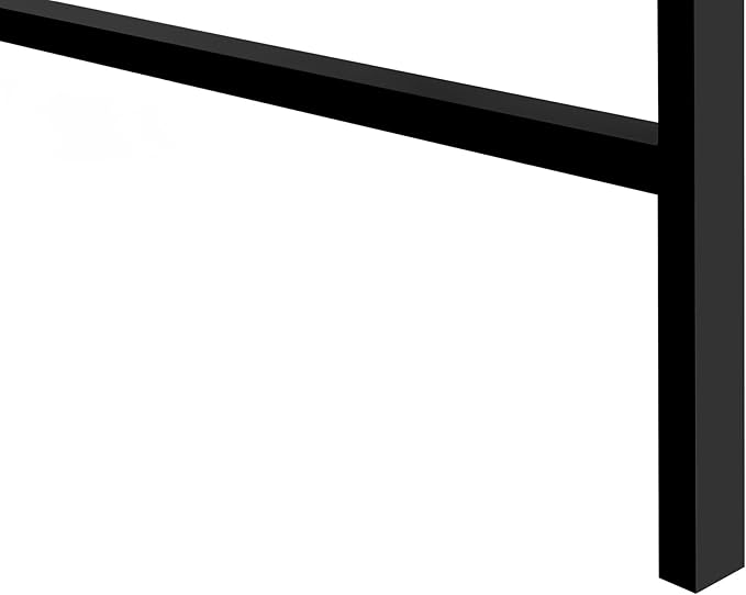 Penau Contemporary Computer Desk for Home Office Standing Design with Storage Shelves 48 Inches Long Grey Laminate Black Metal