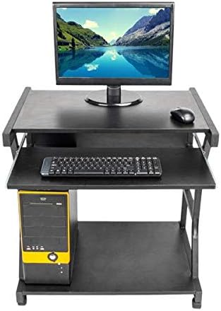 Home Office Computer Desk Moveable Four-Wheel Drawers and Storage Shelf Home Office Desk Sturdy and Space-Saving