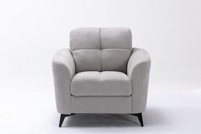 Light Gray Woven Fabric Chair 39 for a Cozy Addition to Your Living Room