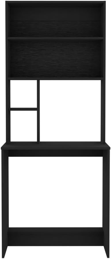 Home Office Desk Computer Desk Four Shelves Black Wengue Finish