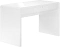 Computer Desk Home Office Laptop Storage Drawers 48 l Work Glossy White Laminate Contemporary Modern